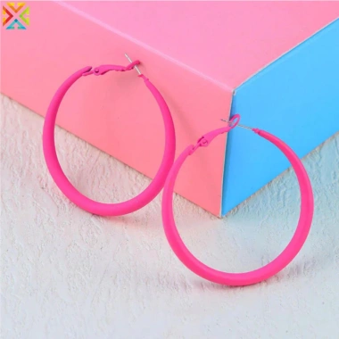 Kim Loại Xịt Sơn Vòng Bông Tai S925 Bạc Kim 10 Màu Bông Tai Lớn Cá Tính Giá Giảm 34.063₫