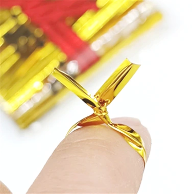 Kim Loại Xoắn Dây Buộc Vàng Bạc Niêm Phong 100 Dây Gói Quà Tiệc Cưới, Túi Kẹo, Bánh Bao Chất Lượng 3