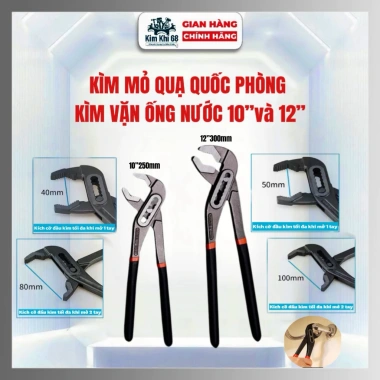 Kìm mở quạ Quốc Phòng vặn ống nước 10-12 inch - Bền chắc, giá ưu đãi 75.000 VND
