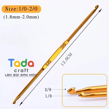 Kim móc 2 đầu cán vàng lẻ size - Đường may chắc, giá 20.000đ, giảm từ 25.600đ 10 Kim móc 2 đầu cán vàng lẻ size - Đường may chắc, giá 20.000đ, giảm từ 25.600đ 10