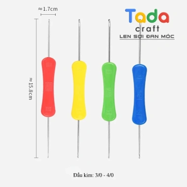 Kim móc len 2 đầu cán nhựa - Dụng cụ móc len cơ bản, dễ dùng, giá ưu đãi 18.000đ 9 Kim móc len 2 đầu cán nhựa - Dụng cụ móc len cơ bản, dễ dùng, giá ưu đãi 18.000đ 9