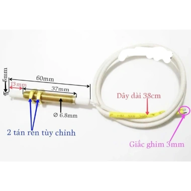 Kim sứ đa năng dây đánh lửa bếp gas âm, ốc vặn định vị tùy chỉnh, phù hợp bếp âm điêu gang, giá 9.900 VND 6