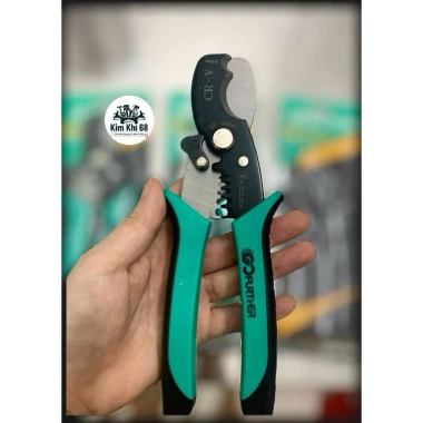 Kìm tuốt dây điện đa năng GOFUTHER cao cấp thép CRV - Cắt, tuốt, bấm cos 3 trong 1