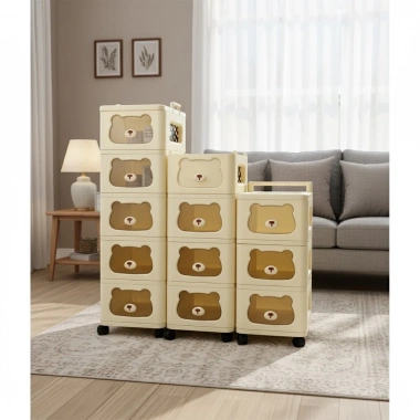 KIMO Kệ Gấu Đa Năng 5 Tầng Bánh Xe 360 - Tủ Gấu Nhiều Ngăn Kéo Tiện Lợi Cho Bé, Giá 230.000₫