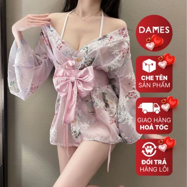 Kimono Nhật Bản Xuyên Thấu Gợi Cảm DAMES - Giá Gốc 156k, Giảm còn 130k