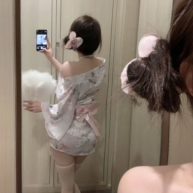 Kimono Nhật Bản Xuyên Thấu Gợi Cảm DAMES - Giá Gốc 156k, Giảm còn 130k 2