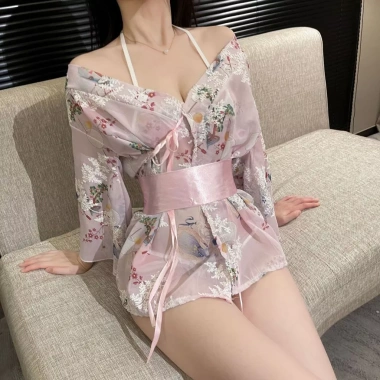 Kimono Nhật Bản Xuyên Thấu Gợi Cảm DAMES - Giá Gốc 156k, Giảm còn 130k 5