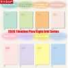Kinbor 2.026 - Công cụ lập kế hoạch năm, dòng thời gian A5, sổ nhật ký giấy sông Tomoe, ghi lại mọi giờ sống