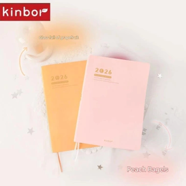 Kinbor 2.026 - Công cụ lập kế hoạch năm, dòng thời gian A5, sổ nhật ký giấy sông Tomoe, ghi lại mọi giờ sống