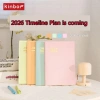 Kinbor 2.026 - Công cụ lập kế hoạch năm, dòng thời gian A5, sổ nhật ký giấy sông Tomoe, ghi lại mọi giờ sống 3