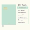 Kinbor 2.026 - Công cụ lập kế hoạch năm, dòng thời gian A5, sổ nhật ký giấy sông Tomoe, ghi lại mọi giờ sống 7