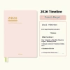 Kinbor 2.026 - Công cụ lập kế hoạch năm, dòng thời gian A5, sổ nhật ký giấy sông Tomoe, ghi lại mọi giờ sống 8