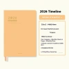 Kinbor 2.026 - Công cụ lập kế hoạch năm, dòng thời gian A5, sổ nhật ký giấy sông Tomoe, ghi lại mọi giờ sống 9