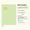 Kinbor 2.026 - Công cụ lập kế hoạch năm, dòng thời gian A5, sổ nhật ký giấy sông Tomoe, ghi lại mọi giờ sống 10