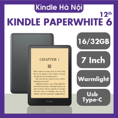 Kindle Paperwhite 6 12th 2.024 - Giá chỉ 4.19 triệu, tặng bao da và kho sách