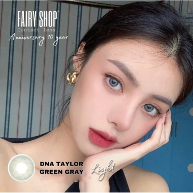 Kính Áp Tròng DNA Green Gray Light 14mm Silicone Hydrogel 6 Tháng Giá 140k Độ 0-6 4