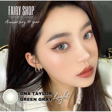 Kính Áp Tròng DNA Green Gray Light 14mm Silicone Hydrogel 6 Tháng Giá 140k Độ 0-6 7