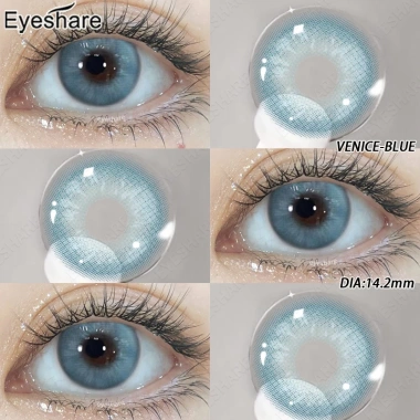 Kính áp tròng Eyeshare VENICE 1 cặp 2 mắt mẫu thời trang 14,2mm Xám/Xanh/Nâu Giá ưu đãi 52.800đ 4