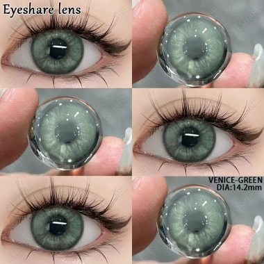 Kính áp tròng Eyeshare VENICE 1 cặp 2 mắt mẫu thời trang 14,2mm Xám/Xanh/Nâu Giá ưu đãi 52.800đ 8