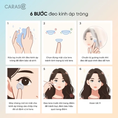 Kính áp tròng khoá ẩm 8H 1 ngày màu hồng pha lê CARASE CRYSTAL PINK giá 29.000₫