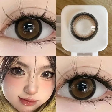 Kính áp tròng MCK1 1 Cặp 15mm Hình Kẹo Mút Mắt To Xám Nâu - Mềm, Giá 78.000đ 5