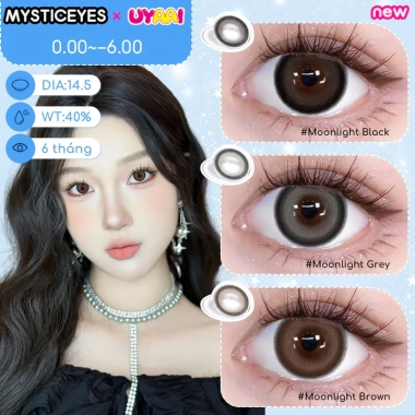 Kính áp tròng MCK1 Mysticeyes Moonlight 0-6 độ 1 cặp Black Grey Brown DIA 14.5mm - 68.000₫