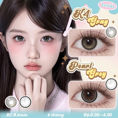 Kính áp tròng MCK1 UYAAI 2 chiếc 14,5mm màu xám - dùng 1 năm, 58.000 VND 4