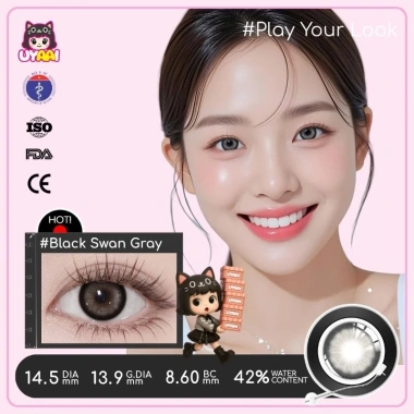 Kính Áp Tròng MCK1 UYAAI Blue Lens 1 Cặp + Nước Ngâm + Hộp Đựng - Mua 1 Tặng 2, Giá 90.000đ