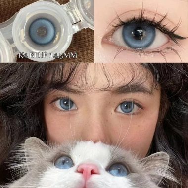 Kính áp tròng MCK1 UYAAI K4 blue 14.5mm 0-4 độ lens xanh tây cho gái - 68.000₫