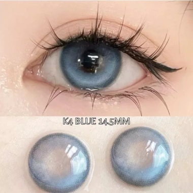 Kính Áp tròng MCK1 UYAAI K4 xanh 14,5mm 0-4 độ dùng 1 năm học sinh trang điểm Giá 57.998₫