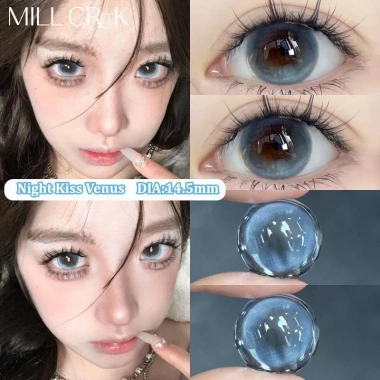 Kính áp tròng mềm MILL CREEK 14,5mm 1 cặp - Màu xanh trong suốt, dùng 6-12 tháng, chỉ 89.000đ