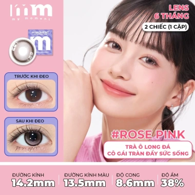 Kính áp tròng MM MyMoment 6 tháng M-Moment Collection nâu đen xám DIA 14.2‑14.5mm giá ưu đãi 190.000đ