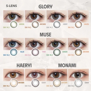 Kính áp tròng Seoullens SLENS 1 ngày MUSE MPC xanh, nâu, lá, hồng - Giá 40.000₫
