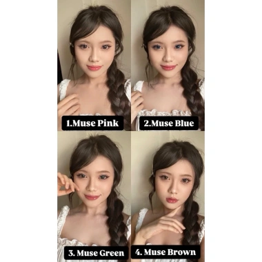 Kính áp tròng Seoullens SLENS 1 ngày MUSE MPC xanh, nâu, lá, hồng - Giá 40.000₫
