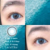 Kính Áp Tròng VANEYES Lucid Blue 0-8 Độ Giá 65.000, màu xanh trong suốt, thoải mái