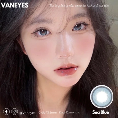 Kính Áp Tròng VANEYES Lucid Blue 0-8 Độ Giá 65.000, màu xanh trong suốt, thoải mái 5 Kính Áp Tròng VANEYES Lucid Blue 0-8 Độ Giá 65.000, màu xanh trong suốt, thoải mái 5