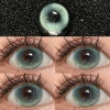 Kính áp tròng xanh lá 2 chiếc Chasing Cats Eye 14.5mm, dưỡng ẩm, không vành - 115.818 VND 3