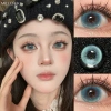 Kính áp tròng xanh lá 2 chiếc Chasing Cats Eye 14.5mm, dưỡng ẩm, không vành - 115.818 VND 6