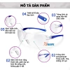 Kính bảo hộ 3M V34 chống bụi UV, bám hơi nước, chống trầy, dùng lao động và đi xe máy Giá 68.000 2