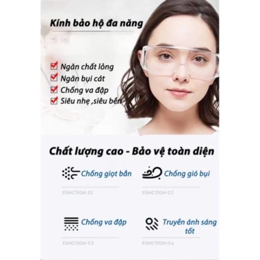Kính Bảo Hộ D76 Chống Dịch, Chống Bụi, Ngăn Giọt Bắn - Bảo Vệ Mắt Giá 15.000đ