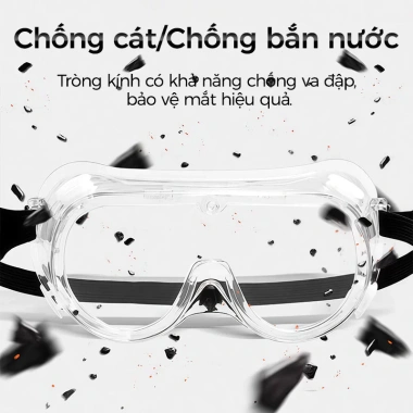 Kính bảo hộ đạp xe UV 41k-32.8k, tròng trong suốt, chống mờ sương, bụi, bắn nước