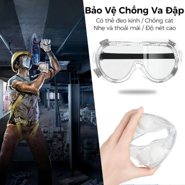 Kính bảo hộ đạp xe UV 41k-32.8k, tròng trong suốt, chống mờ sương, bụi, bắn nước