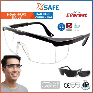 Kính bảo hộ Everest EV105 chống bụi, tia UV, đọng sương, giảm trầy xước - Giá chỉ 31.000 VND