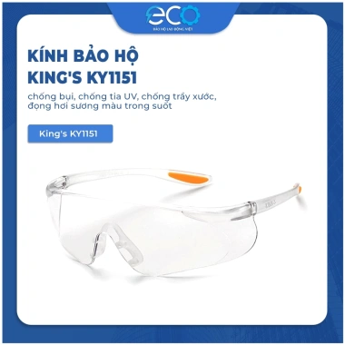 Kính bảo hộ Kings KY1.151-1.153 chống chói, chống bụi, UV, giảm giá 20% chỉ 80.000đ