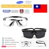 Kính bảo hộ thợ hàn vuông trong SafeMall - Đen/Trắng, chống bụi, tia UV, văng bắn