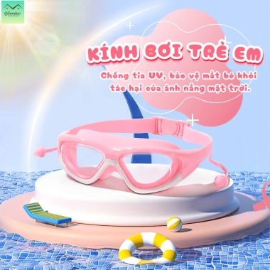 Kính bơi không gọng trẻ em HD chống sương mù, chống thấm nước - Giá chỉ 29.000₫