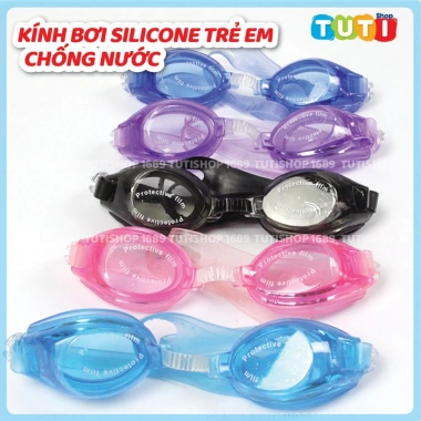 Kính bơi silicone trẻ em an toàn, không gây kích ứng da, có dây điều chỉnh - Giá 29.000₫