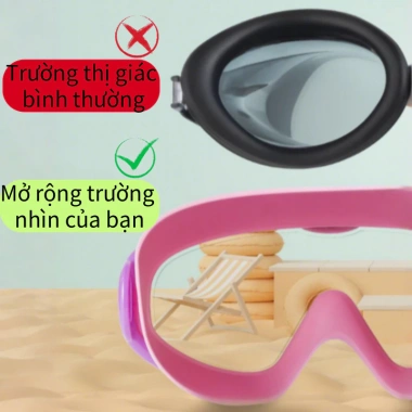 Kính Bơi Trẻ Em Gọng Silicone Lớn Chống Sương Mù, Mau Khô, Chống UV - 54,023₫