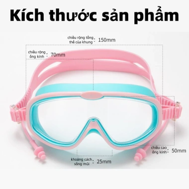 Kính Bơi Trẻ Em Gọng Silicone Lớn Chống Sương Mù, Mau Khô, Chống UV - 54,023₫
