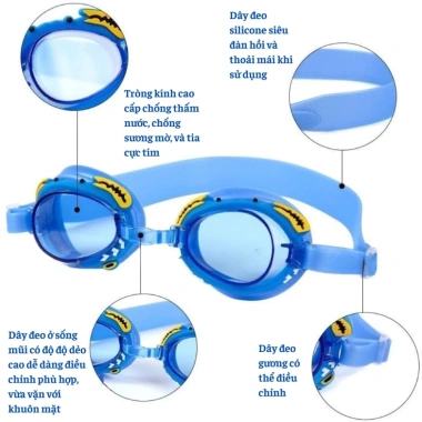 Kính Bơi Trẻ Em HOME Hoạt Hình - Chống Nước, Chống Sương Mờ, Dành Cho Bé 2-8 Tuổi 6 Kính Bơi Trẻ Em HOME Hoạt Hình - Chống Nước, Chống Sương Mờ, Dành Cho Bé 2-8 Tuổi 6